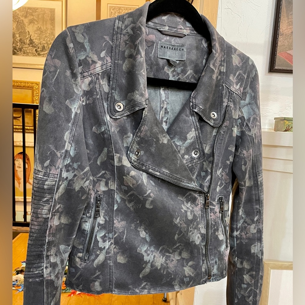 Gorgeous Anthropologie/Marrakech gray moto jacket.